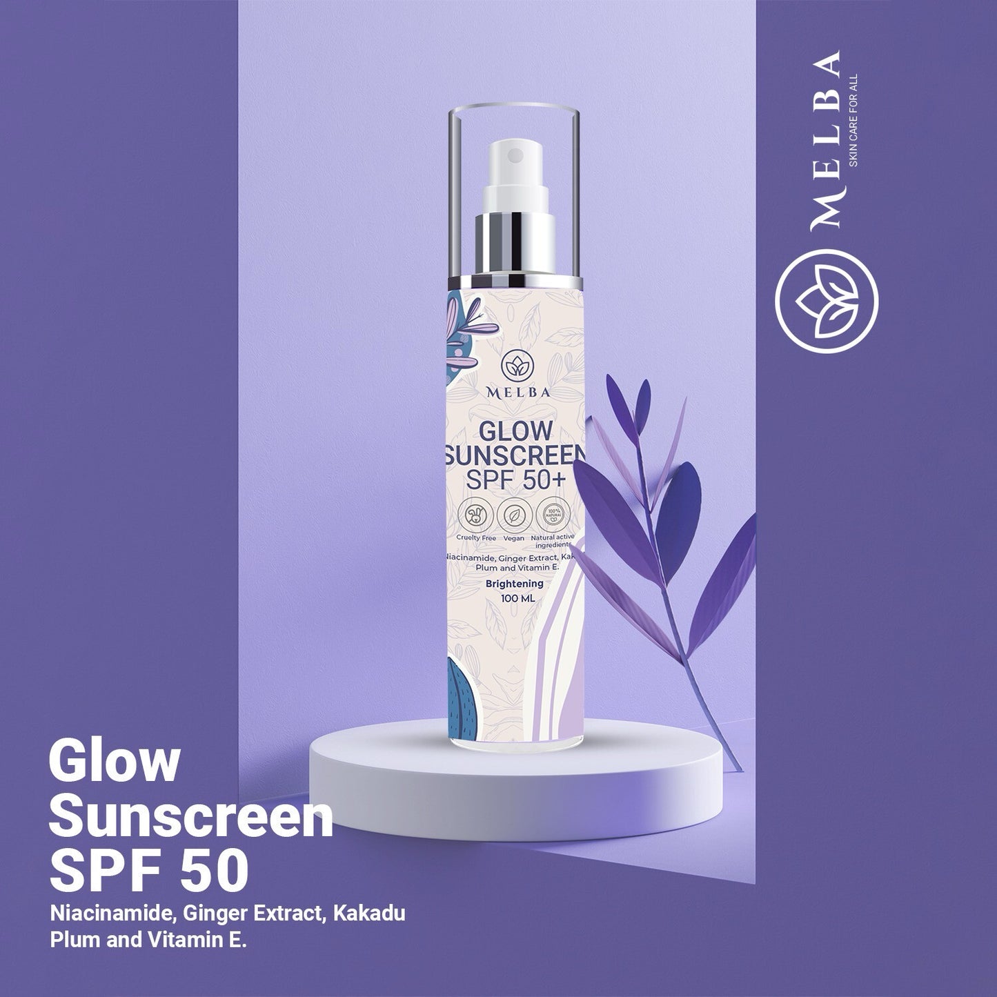 GLOW SUNSCREEN SPF 50+ ( Fragrance Free )