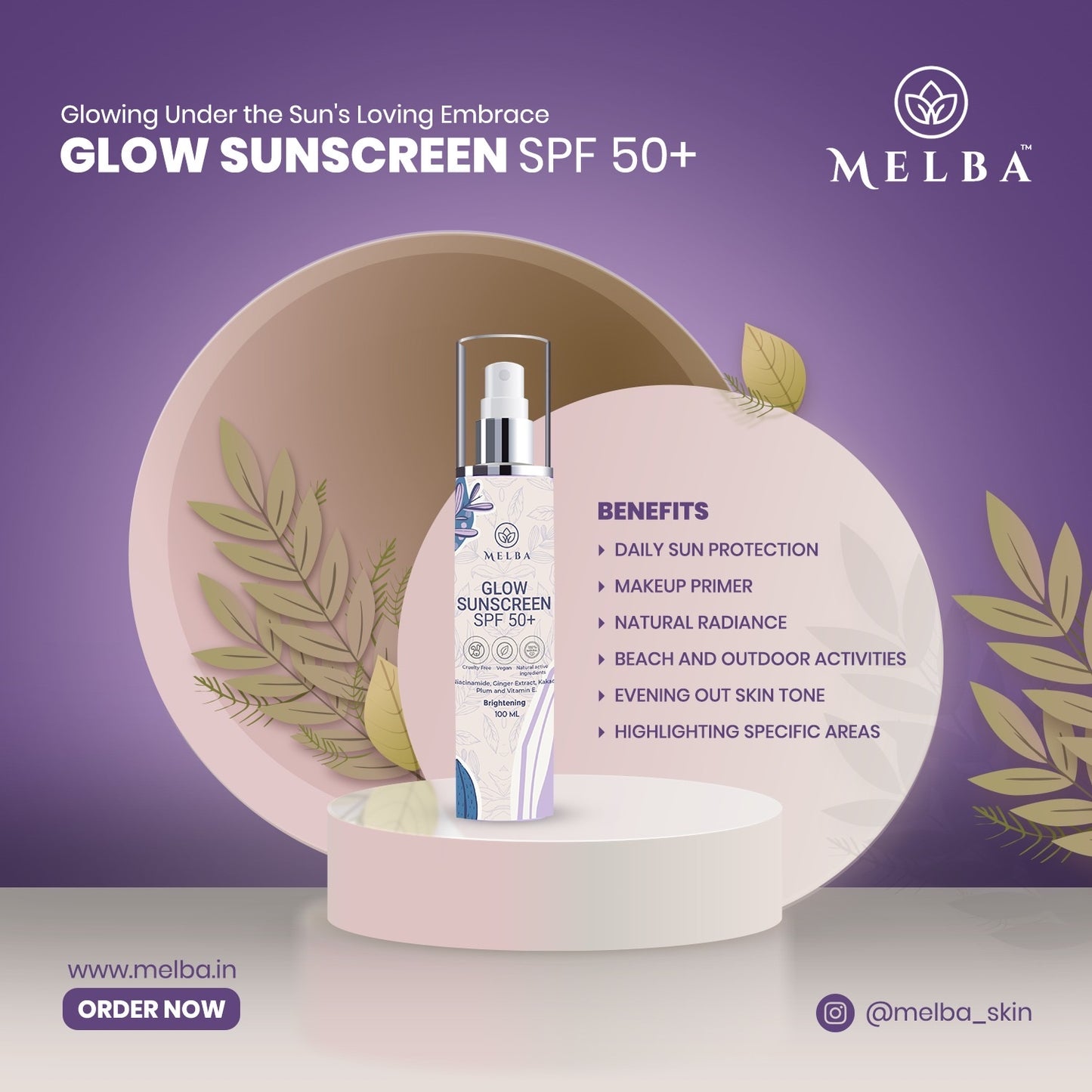 Glow Sunscreen SPF50+