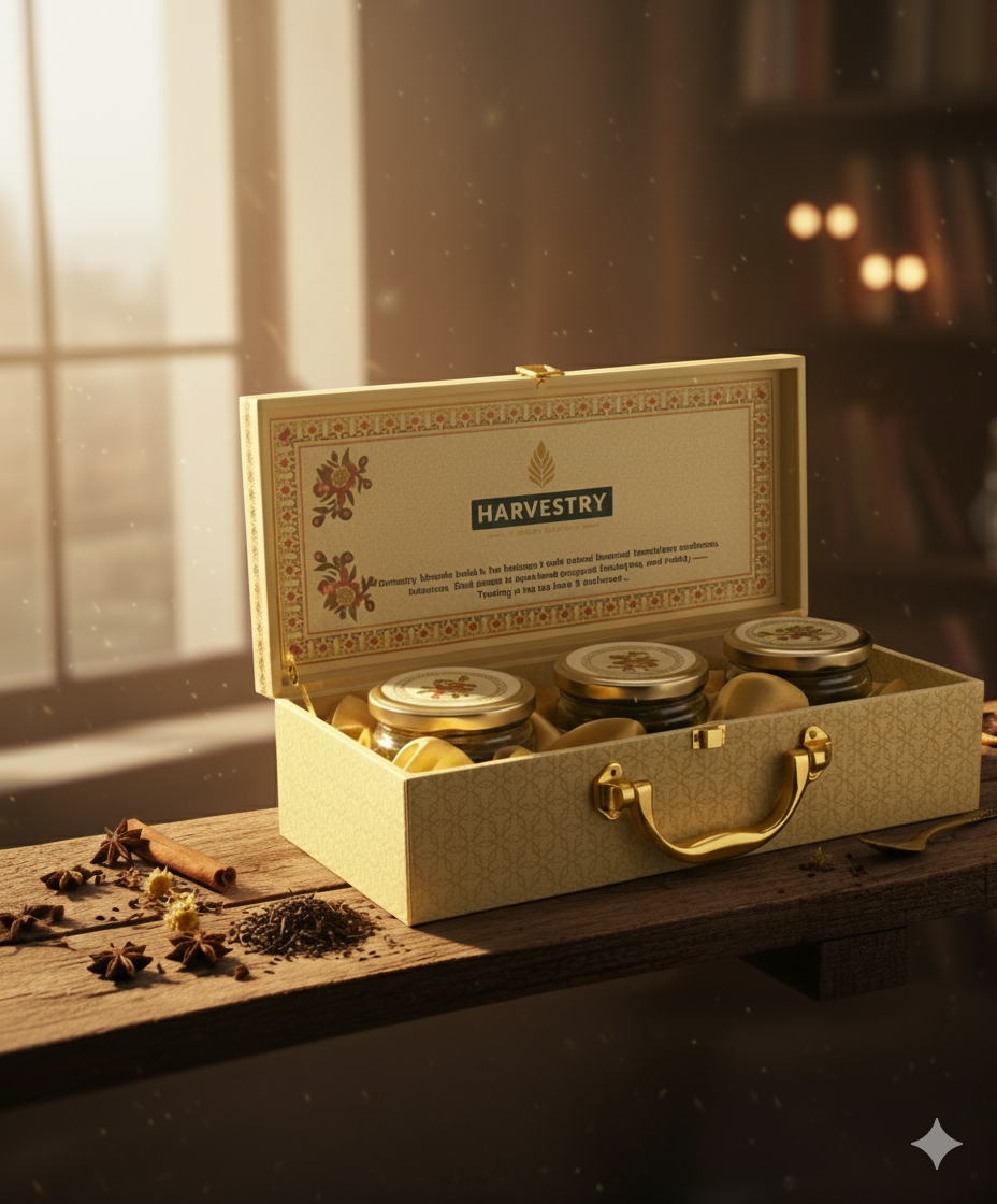 Harvestry Premium Tea Gift Box – Sleep, Glow & Slim Blends (30 Tea Bags)