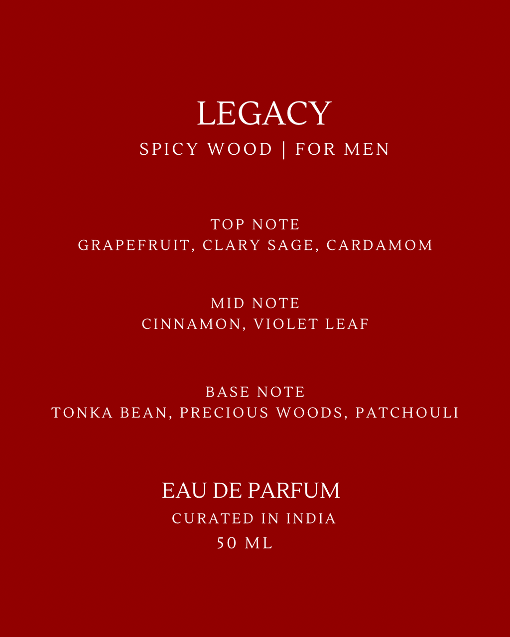 Legacy (Spicy Wood | For Men)